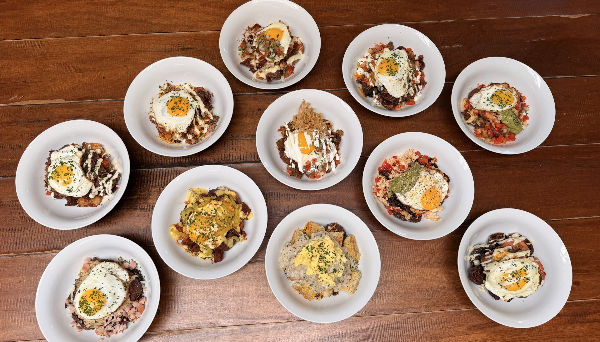 Selection of signature hash bowls at The Pioneer Bakery Cafe