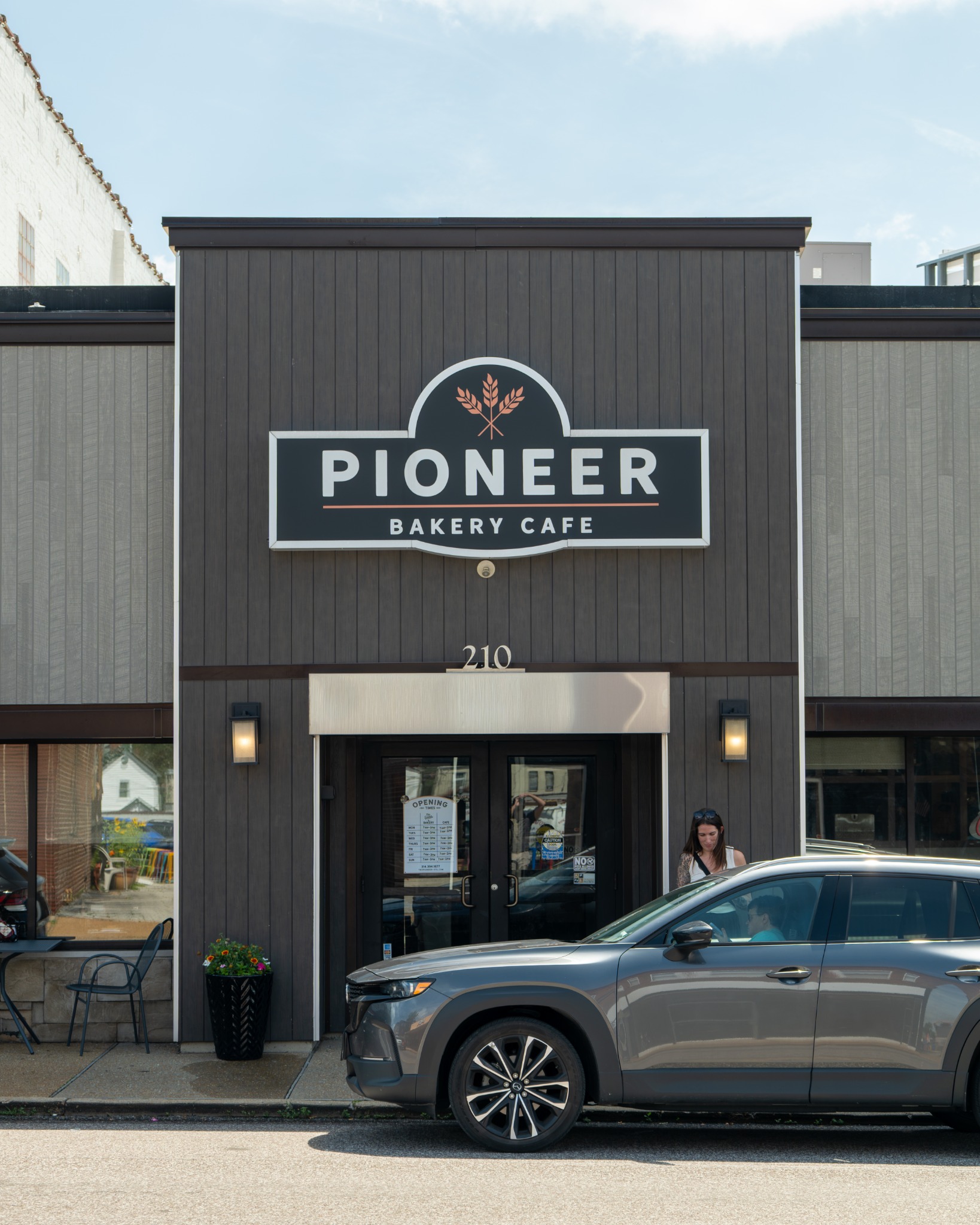 Exterior of The Pioneer Bakery Cafe at 210 N. Kirkwood Road